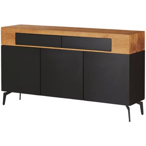 Sideboard Ercilla | schwarz | 160 cm | 90 cm | 40 cm |