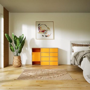 Kommode Gelb - Lowboard: Schubladen in Gelb & Türen in Gelb - Hochwertige Materialien - 118 x 79 x 34 cm, konfigurierbar