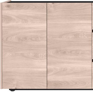 Sideboard GERMANIA Cantoria Sideboards Gr. B/H/T: 190 cm x 88 cm x 40 cm, 3 St., schwarz (castello, eiche, nachbildung, schwarz) Soft close-Funktion bei Türen und Schubladen, griffloses Design