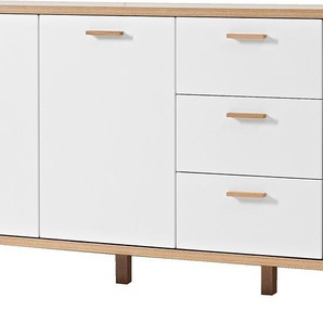 Sideboard GERMANIA Oslo Sideboards weiß (weiß, absetzung sanremo, eiche, nachbildung) Breite 196 cm