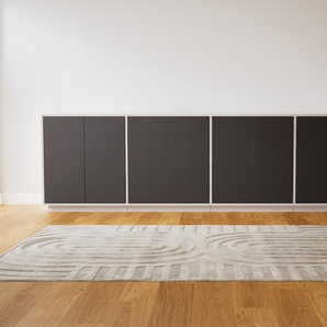 Sideboard Graphitgrau - Designer-Sideboard: Türen in Graphitgrau - Hochwertige Materialien - 300 x 85 x 47 cm, Individuell konfigurierbar