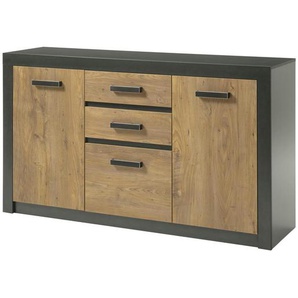 Sideboard - grau - Materialmix - 153 cm - 88 cm - 42 cm | Möbel Kraft