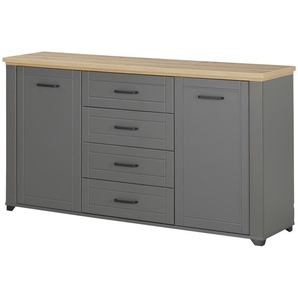 Sideboard - grau - Materialmix - 161 cm - 85,5 cm - 41 cm | Möbel Kraft