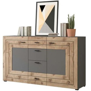 Sideboard - grau - Materialmix - 160 cm - 90 cm | Möbel Kraft