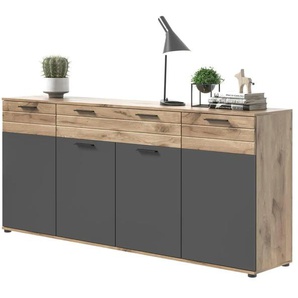 Sideboard - grau - Materialmix - 200 cm - 91 cm | Möbel Kraft