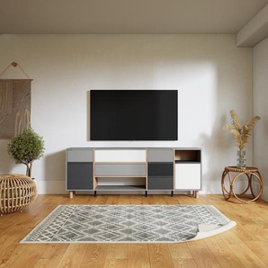 Sideboard Grau - Sideboard: Schubladen in Grau & Türen in Graphitgrau - Hochwertige Materialien - 192 x 72 x 34 cm, konfigurierbar