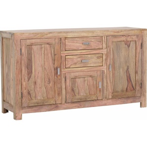 Sideboard GUTMANN FACTORY Inka Sideboards Gr. B/H/T: 140 cm x 80 cm x 40 cm, 2, beige (natur) Sideboards aus massivem Sheesham Holz