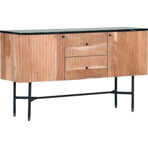 Sideboard GUTMANN FACTORY, beige (natur, sw), B:140cm H:80cm T:42cm, Sideboards, Kommode, Breite 140 cm