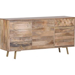 Sideboard GUTMANN FACTORY, beige (natur), B:150cm H:75cm T:40cm, Sideboards, Kommode, Breite 150 cm