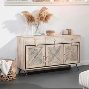 Sideboard GUTMANN FACTORY, beige (natur), B:150cm H:80cm T:45cm, Sideboards, Kommode, Breite 150 cm