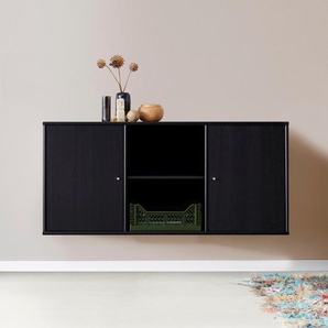 Sideboard HAMMEL FURNITURE Mistral, Hochwertig Schrank, hängend/stehend montierbar Sideboards Gr. B/H/T: 133cm x 61cm x 42cm, schwarz (schwarz gebeizt) mit zwei Türen, B: 133 cm, anpassungsbar Designmöbel