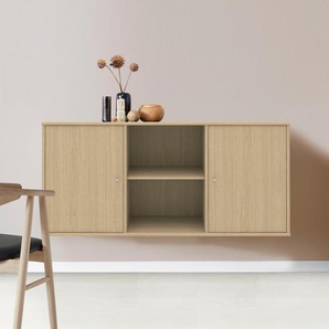 Sideboard HAMMEL FURNITURE Mistral, Hochwertig Schrank, hängend/stehend montierbar Sideboards Gr. B/H/T: 133cm x 61cm x 42cm, weiß (eiche pigmentiert) mit zwei Türen, B: 133 cm, anpassungsbar Designmöbel