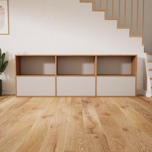 Sideboard Hellgrau - Designer-Sideboard: Schubladen in Hellgrau - Hochwertige Materialien - 226 x 79 x 34 cm, Individuell konfigurierbar