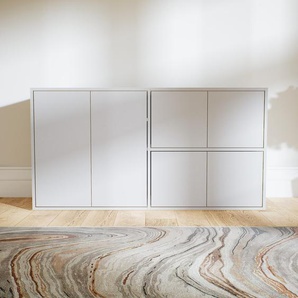 Sideboard Hellgrau - Designer-Sideboard: Türen in Hellgrau - Hochwertige Materialien - 151 x 79 x 47 cm, Individuell konfigurierbar