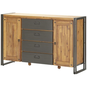 Sideboard Soft-Close-System - holzfarben - Materialmix - 143 cm - 88 cm - 40 cm | Möbel Kraft