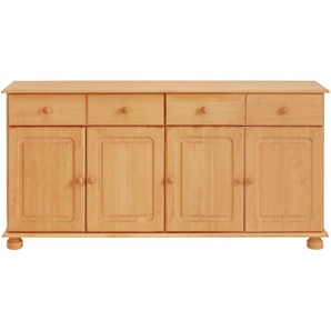 Sideboard HOME AFFAIRE Mette Sideboards Gr. B/H/T: 156cm x 77cm x 34cm, 2 St., beige (natur gebeizt/gewachst) Kommode aus massivem Kiefernholz, Breite 156 cm