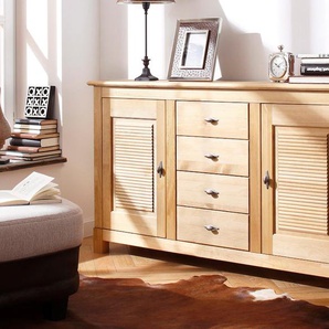 Sideboard HOME AFFAIRE Rauna Sideboards Gr. B/H/T: 150cm x 84cm x 37cm, beige (gelaugt/geölt) Kommode, BTH: 1503784 cm