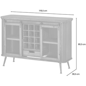 Sideboard  Imola ¦ grau ¦ Maße (cm): B: 119,5 H: 80,5 T: 39,5