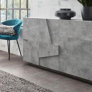 Sideboard INOSIGN PING Sideboards silberfarben (silber beton matt) Breite 140 cm