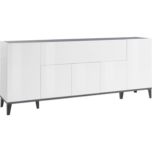 Sideboard INOSIGN Sunrise Sideboards Gr. B/H/T: 200cm x 82cm x 40cm, weiß (weißhg/schiefer) Breite 200 cm