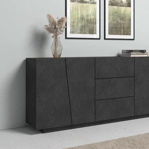 Sideboard INOSIGN Vega Sideboards grau (zement-optik) Breite 220 cm