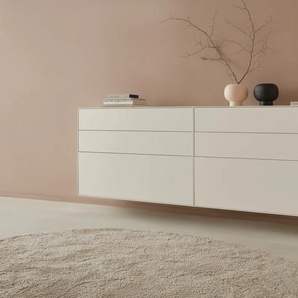 Sideboard LEGER HOME BY LENA GERCKE Essentials Sideboards Gr. B/H/T: 224 cm x 74 cm x 42 cm, 6, grau (warmgrau) Sideboards Breite: 224cm, MDF lackiert, Push-to-open-Funktion