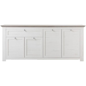 Sideboard Marbella, Nelson, Pinie weiß Nachbildung