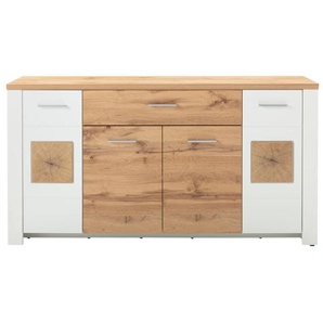 Sideboard Matera, weiß/Altholz-Nachbildung