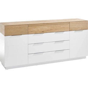 Sideboard MCA FURNITURE Dubai Sideboards Gr. B/H/T: 182cm x 83cm x 40cm, 4 St., weiß (weiß matt) Matt mit Absetzungen in Eiche