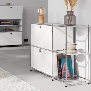 Sideboard Metall »CN3« mit 2 Klappenfächern - chrom -