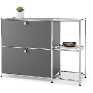 Sideboard Metall »CN3« mit 2 Klappenfächern - chrom -