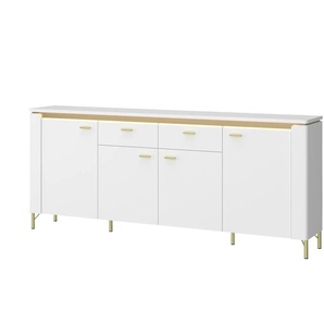 Sideboard mit Softclose Losini ¦ weiß ¦ Maße (cm): B: 200,3 H: 87,3 T: 40