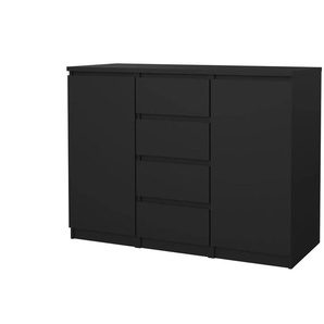 Sideboard  Nardo ¦ schwarz ¦ Maße (cm): B: 120,8 H: 90,7 T: 50