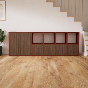 Sideboard Nussbaum - Designer-Sideboard: Türen in Nussbaum - Hochwertige Materialien - 231 x 79 x 34 cm, Individuell konfigurierbar