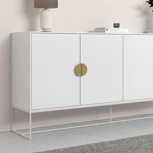 Sideboard PLACES OF STYLE Abito Sideboards Gr. B/H/T: 180cm x 82cm x 40cm, weiß Kommode mit Drehtüren, 2 Einlegeböden, Breite 180 cm