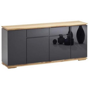 Xxxl Sideboard Chiaro, Schwarz, Eiche, Holzwerkstoff, Asteiche, Eiche, massiv, 4 Fächer, 2 Schubladen, 182x81x40 cm, Beimöbel erhältlich, Wohnzimmer, Kommoden & Sideboards, Sideboards