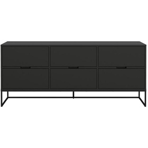 Xxxl Sideboard Lipp, Schwarz, Holzwerkstoff, 6 Schubladen, 176x76x43 cm, Typenauswahl, Beimöbel erhältlich, Wohnzimmer, Kommoden & Sideboards, Sideboards