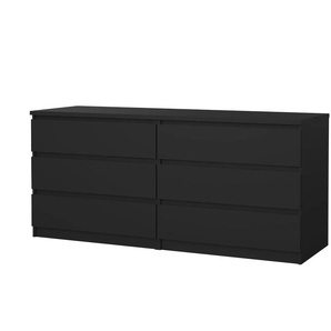 Sideboard - schwarz - Materialmix - 153,8 cm - 70,1 cm - 50 cm | Möbel Kraft