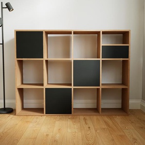 Sideboard Schwarz - Sideboard: Schubladen in Schwarz & Türen in Schwarz - Hochwertige Materialien - 156 x 117 x 34 cm, konfigurierbar