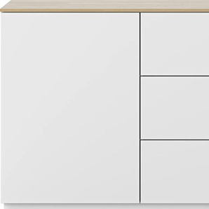 Sideboard TEMAHOME Join Sideboards Gr. B/H/T: 120 cm x 84 cm x 50 cm, 3 St., weiß (weiß, eichefurnier) mit viel Stauraum