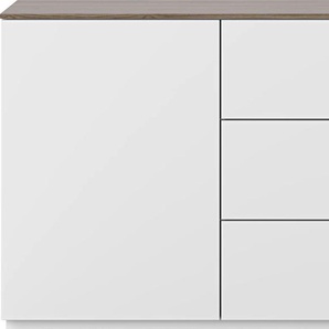 Sideboard TEMAHOME Join Sideboards Gr. B/H/T: 120 cm x 84 cm x 50 cm, 3 St., weiß (weiß, nussbaumfurnier) mit viel Stauraum