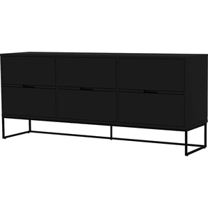 Sideboard TENZO LIPP Sideboards Gr. B/H/T: 176,5 cm x 76 cm x 43 cm, 6 St., schwarz (shadow schwarz) mit 3 Schubladen, Design von Tenzo studio