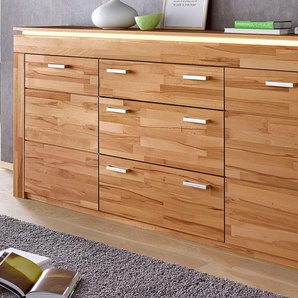 Sideboard VOGL MÖBELFABRIK Sideboards beige (kernbuche teilmassiv) Breite 222 cm