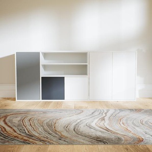 Sideboard Weiß - Designer-Sideboard: Türen in Weiß - Hochwertige Materialien - 190 x 79 x 34 cm, Individuell konfigurierbar