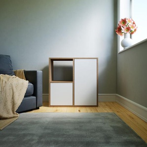 Sideboard Weiß - Designer-Sideboard: Türen in Weiß - Hochwertige Materialien - 79 x 79 x 34 cm, Individuell konfigurierbar