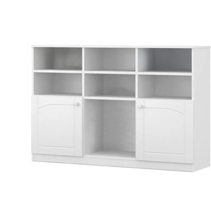 Sideboard - weiß - Materialmix - 133,8 cm - 89 cm | Möbel Kraft