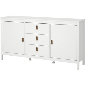 Sideboard - weiß - Materialmix - 151,4 cm - 79,7 cm - 38,4 cm | Möbel Kraft