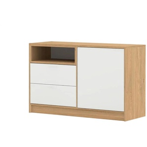 Sideboard White Oak - holzfarben - Materialmix - 120,6 cm - 77,3 cm | Möbel Kraft