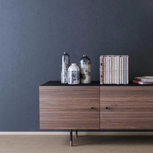 Sideboard WOODMAN Daniel Sideboards Gr. B/H/T: 180 cm x 70 cm x 48 cm, schwarz (schwarz, walnuss) Kommode mit Holzfurnier aus Walnussbaum, Breite 180 cm