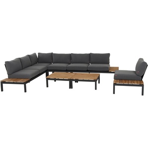 Siena Garden Gartenlounge-Set Alvida, (Set, 15-tlg), best. aus 2 Sofas, 1 Ecksofa, 1 Tisch und 12 Kissen